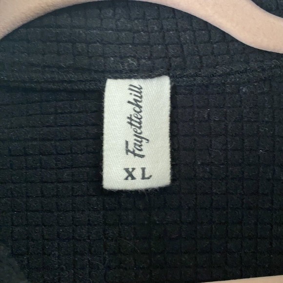 Fayettchill Vest Mens Size XL Front Zip Black Waffle Knit Polartec Lightweight - Picture 7 of 8